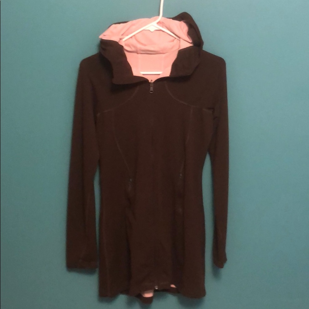 Lululemon Brown Longer Hooded Zipper Jacket, 4